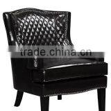 Leather Antique Dark Brown Tub Chair thumbnail-1
