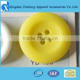 Large Yellow Color Four Holes Sewing Button for Coat