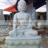 Shakyamuni Buddha Statues for Sale White Marble Stone Hand Carving Sculpture for Home Garden Pagoda Temple No 50