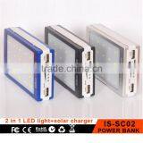 High Quality Universal Solar Power 6000mah Usb Power Bank With Led Light thumbnail-6