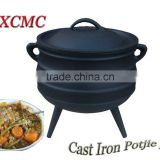 Cast iron three-legged potjie pot from size 1-size 30