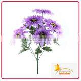 9 Heads Purple Cheap Silk Gerbera Daisy Flowers Making