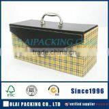 the Plaid Practical Leather Box for Hamper With Handle Top Sale thumbnail-1