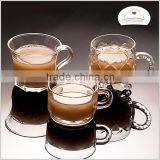 Reusable Glass Coffee Cup Beautiful Clear Glass Coffee Cups thumbnail-1