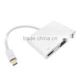 Mini Display Port 1.2 to HD MI /VGA and Audio 3 in 1 Adapter Support 4K*2K thumbnail-1