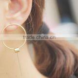 New Arrival Woman Fashion Simplicity Circle Brass Stud Earrings thumbnail-4