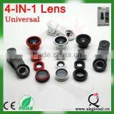 New Product Mobile Phone Camera Lens 4 in 1 Universal Fish Eye Lens+Macro+Wide Angle+Telephoto Lens thumbnail-3