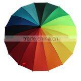 New Fashion 16k Rainbow High Uality Long Handle Straight Umbrella thumbnail-5