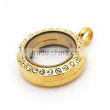 316l Stainless Steel Lockets Open Locket Jewelry Pendant Magnetic Gold Locket thumbnail-1
