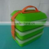 plastic lunch box set with handle