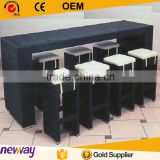 All-weather Outdoor Furniture Hand Woven Long-lasting Bar Counter Used Bar Rattan High Chair