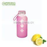 Transparent Glass Water Bottle With Silicone Sleeve and Fruit Infuser thumbnail-6