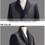 Contrast Color Softshell Nepal Woolen Jacket Winter Wool Long Overcoats for Men thumbnail-5