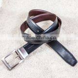 Reversible Buckle Cowhide Leather Belt thumbnail-3
