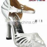 Ladies High Heel Satin Carnation Ivory Stilettos Shoe thumbnail-1