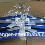 15" Padded Hanger , Cheap Gridding Clothe Hanger ,mesh Top Hanger thumbnail-4