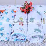 100% Cotton Elephant Print Baby Muslin Blanket thumbnail-2