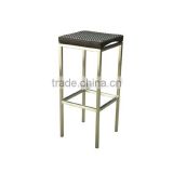 2016 style Stainless Steel with PE Rattan bar Chair MB2786 wicker made in china