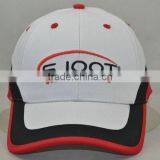 Guangzhou Hat Factory Professional Custom 6 Panel / 100% Cotton / / Embroidery Logo/white and Black Baseball Cap