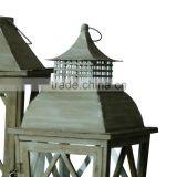 Wooden/Iron Lanterns With Wax Candle Set 2 Packing thumbnail-4