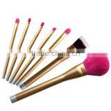 2016 Custom Logo 8pcs Oval Golden Synthetic Makeup Brush thumbnail-5