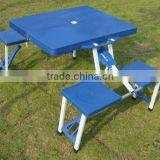 5-in-1 Portable Folding Outdoor Picnic Table and Seat Set thumbnail-1
