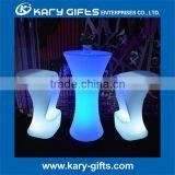 Home Furniture Round Shape Pe Plastic Led Poker Dining Table Designs Set thumbnail-1