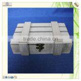 Recyclable Plate Lid Antique Rustic Cuboid Paulownia Wooden Box thumbnail-1