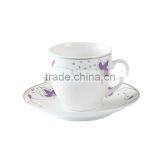Factory Directly Sell Bone China Coffee Cup and Saucer Set Fine China Porcelain Tea Cup and Saucer With Golden Design thumbnail-4