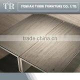 Modern Nature Travertine Marble Living Room Side Table With Glass Top thumbnail-4