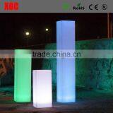 wedding pillars with LED lighting, square pillar with lighting color change