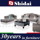 3pc Modern Micro Suede Sofa and Love Seat Living Room Furniture Set - Grey thumbnail-2