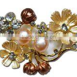 Fashion Natural Freshwater Pearl Wedding Brooch