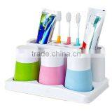 Plastic Tooth Brushes Organizer , Bathroom Storage Rack , Toothbrush Toothpaste Stand Holder , thumbnail-1