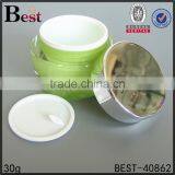 Luxury Acrylic Cosmetic Cream Jar 15g 30g 50g Transparent Plastic Cosmetic Cream Jar With Aluminum Silver Color Cap thumbnail-2