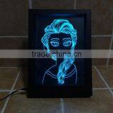 2016 New Design Awsome Creative Magic Illusion 3D Led Night Lights Photo Frame for Decoration thumbnail-4