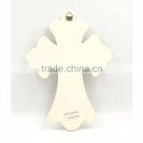 Religious Wooden MDF Resin Bird and Leaf Print Tableware Hanging Unique Wall Crosses thumbnail-2