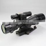 Compact 2.5-10X40 Rifle Scope Red Green Mil-Dot Reticle With Side Attached Green Laser Sight Scope With Quick Release Mount thumbnail-3