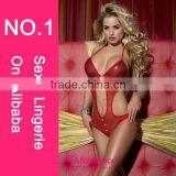 2015 High Quality Hot Sales Sexy Micro Teddy Lingerie Girls Wearing Teddies Sexy Lingerie Fishnet Teddy thumbnail-1