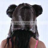 Wholesale Folding Funny Christmas Unisex Adult Animal Winter Hat and Gloves thumbnail-2