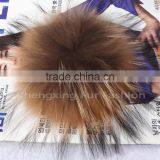 CX-A-02 Natural Fur Made Brooches Genuine Raccoon Fur Brooch Pin thumbnail-1