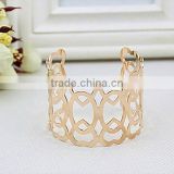 New design double heart hollow open bangle,Europe style adjustable gold ladies bangles
