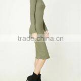 Wholesale High Quanlity Custom Long Sleeve Ribbed Bodycon Choker Dress With Sexy Back Design China Supplier thumbnail-5