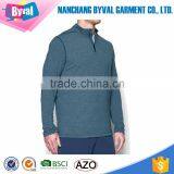 Elite Dry Fit Performance 100%polyester Heather Sports Long Sleeve Running Reflective Zip t Shirts 1/4 Zip Pullover thumbnail-2