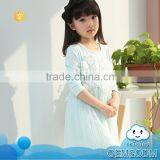 2015 Long Sleeve Pattern Children Lace Fashion New Born Baby Dress of 2-7 Years Girls