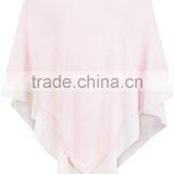 Pure Cashmere Knitted Girls Poncho Sweater With Silk Fringe thumbnail-1