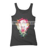 China Custom 100 Cotton Muscle Printed Tank Top Wholesale thumbnail-2