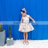 S17617A European Floral Printed Kid's Dress Girl Party Wear Summer Dress thumbnail-4