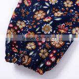 S33589W Baby Girls Floral Printed Tassels Crochet Clothing Romper thumbnail-4