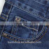 S1114K Toddler Kid Girls Children Stretchable Waistband Indigo Washed Denim Jeans thumbnail-4